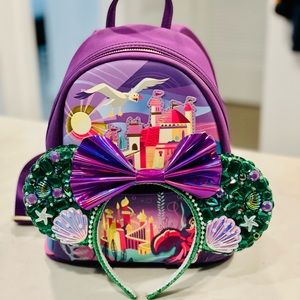 Loungefly Little Mermaid Backpack with Minnie Ears